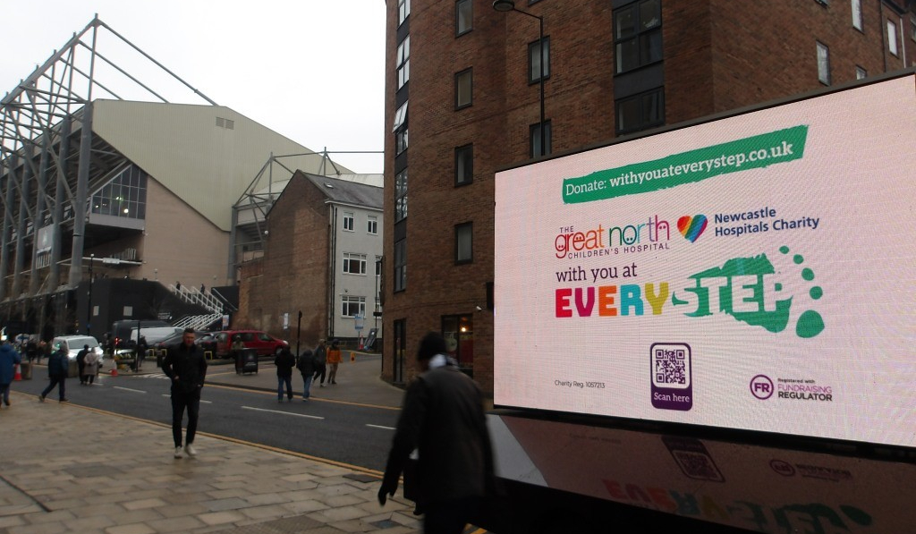 AdsDirectLtd's tweet image. What a pleasure it was to deliver fabulous exposure for @Newcastle_NHS at a recent @NUFC match. See how their striking message on our unmissable #digivan reached thousands of #fans #shoppers #commuters #residents Email to feature at the next match- matchdays@adsdirect.org.uk