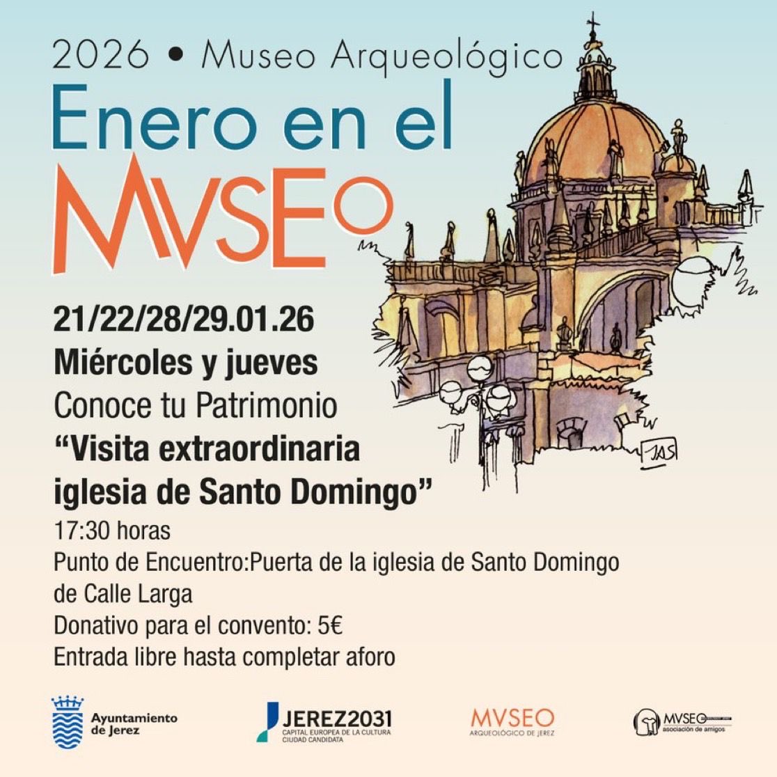 📍 Visita a la iglesia de Santo Domingo

Dentro del programa formativo de la Hermandad, participamos en una visita cultural y patrimonial organizada por el Museo Arqueológico de Jerez.