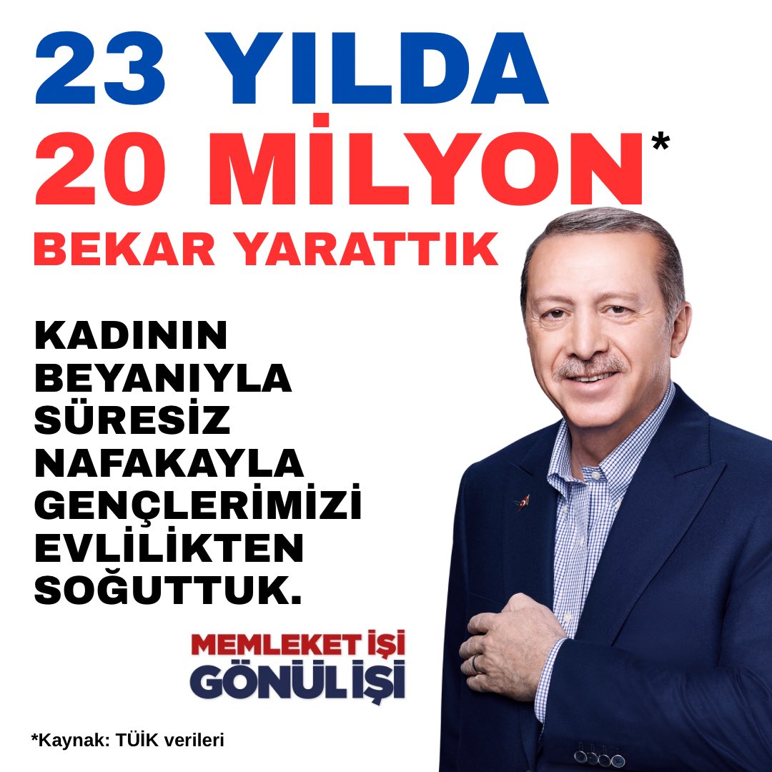 #aileyılı nda TÜİK verilerine göre, Türkiye'de evlenme çağında olup hiç evlenmeyenlerin sayısının 19 milyon 485 bin 977'ye ulaştığı bildirildi. Ekonomi, işsizlik, kız tarafının anormal maddi talepleri, feministlerin zehirlemesi ile bozulan ahlakla ve tabii feminist mevzuatla…