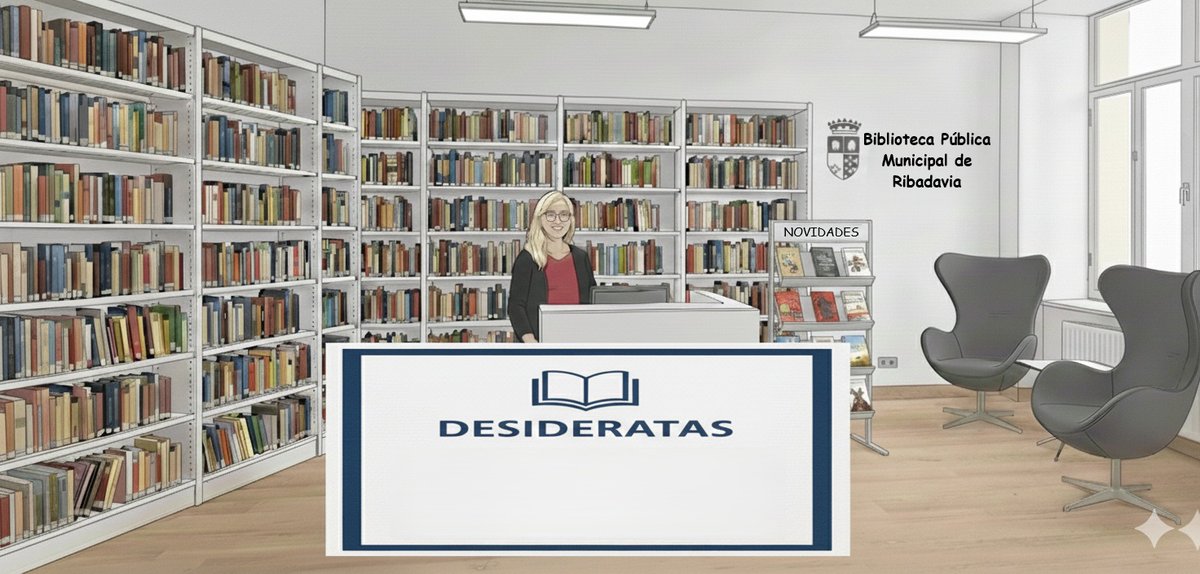 A túa biblioteca quere escoitarte! 
Abrimos recollida de DESIDERATAS. Unha por usuario. Terase en conta a adecuación ao fondo e aos criterios da biblioteca. As propostas recolleranse durante este período de selección (15 dias)
<a href="/CRibadavia/">Concello Ribadavia</a> #bibliotecasmunicipais #fomentolector