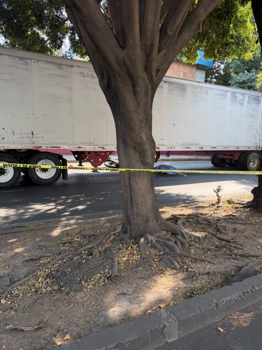 Debajo de un tráiler quedaron esparcidos los sesos de un motociclista hace 3 días.💀
De aproximadamente 25 años el sujeto que falleció tras ser arrollado por la pesada unidad mientras él circulaba por la Avenida Granjas, en la colonia Jardín Azpeitia, en la alcaldía Azcapotzalco