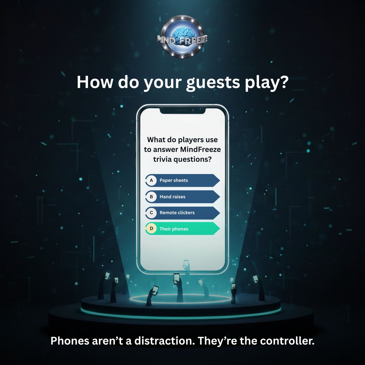 r2eevents's tweet photo. How do players join the game?
With their phones instantly.
Phones aren’t a distraction. They’re the controller.
#livegames #eventtech #mindfreeze https://t.co/zSSopow3cG
