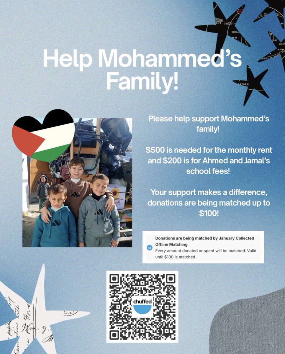 sbhn_hl's tweet image. “The end of the month is drawing very near, and only three days remain to pay the rent.”

Currently at 90/700 for rent and school

Only 3 days left to raise the amount needed for rent, donations are being matched. Every bit adds up!

🔗 chuffed.org/project/127507…