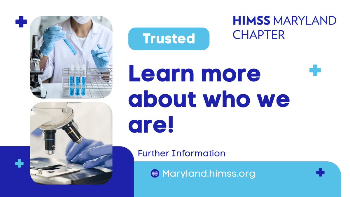 MD HIMSS is committed to advancing the transformation of health through information, technology and advocacy by engagement with our membership and the Maryland healthcare community. Learn more about HIMSS and how to join here 
maryland.himss.org/about/about-hi… 

<a href="/HIMSS/">HIMSS</a> #MDHIMSS #JoinUs