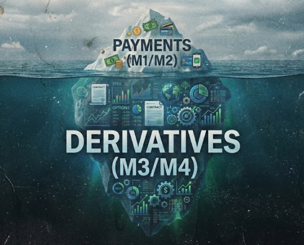 The_Decipher_X's tweet photo. You are thinking too small.

99% of XRP holders focus on"Payments" (M1/M2).
But the real game is hidden in the dark waters of M3 & M4 (Derivatives & Institutional Debt).

We are talking about the Quadrillion Dollar Market.

🤫The Master Plan: Why did Ripple partner with ISDA and acquire custody firms?

Why is Archax putting Billions in Money Market Funds on the XRPL?

Beacuse M1 moves money. M3 moves WEALTH.
XRP was designed to settle the "Unsettleable." When the Derivatives Bubble pops, only one ledger has the speed to handle the liquidity crisis.

It's not just a bridge currency. It's the Global Bailout Ledger.

#XRP #XRPHolders #XRPCommunity #Ripple #Derivatives #ISDA #RWA #TheStandard