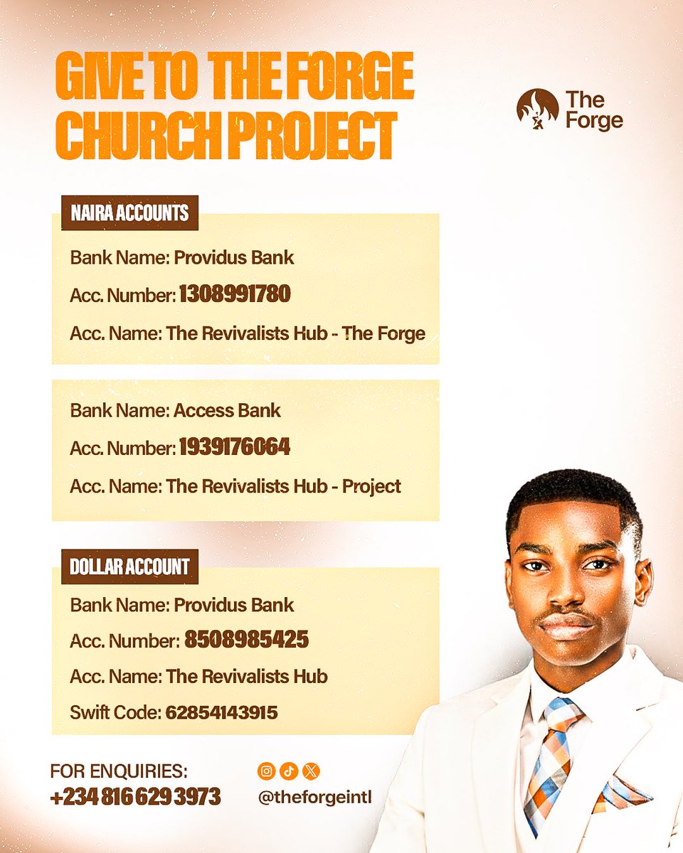 nifemidahunsii's tweet image. This is a FAITH MOVE! 

Our first Service at @theforgeintl starts 1st of March! And we are trusting God to pay for our venue by this Friday.

Please be a part of this move of God erupting from Badagry.

#TheForgelnternational #ASmallOneAStrongNation