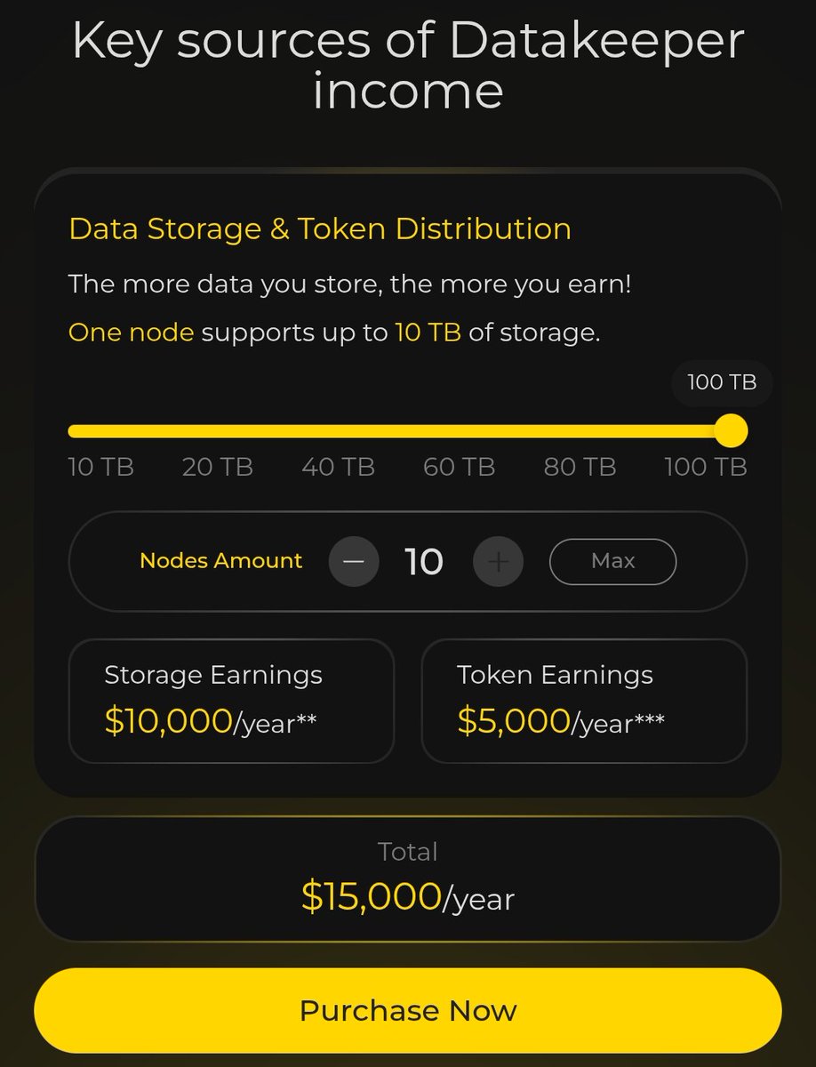 🚨Geld verdienen UND etwas bewegen?🚨 Nicht nur ein Nebenverdienst! 🔥 Werde jetzt DeNet Datakeeper und Teil der dezentralen Speicherinfrastruktur! #NodeSale #JetztMitmachen!
Je mehr Daten du speicherst, desto mehr verdienst du! 🤑
💚 Erfahre mehr über den Verkauf:
