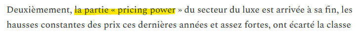 fuckthedip's tweet image. #luxe 
Voilà ce que j'avais écrit dans un article sur substack, les marques de luxe ont abusé sur les hausses post covid, un délire complet, alors je ne parle d'Hermès mais bon cela se voit dans les résultats sur la partie Maroquinerie de LVMH