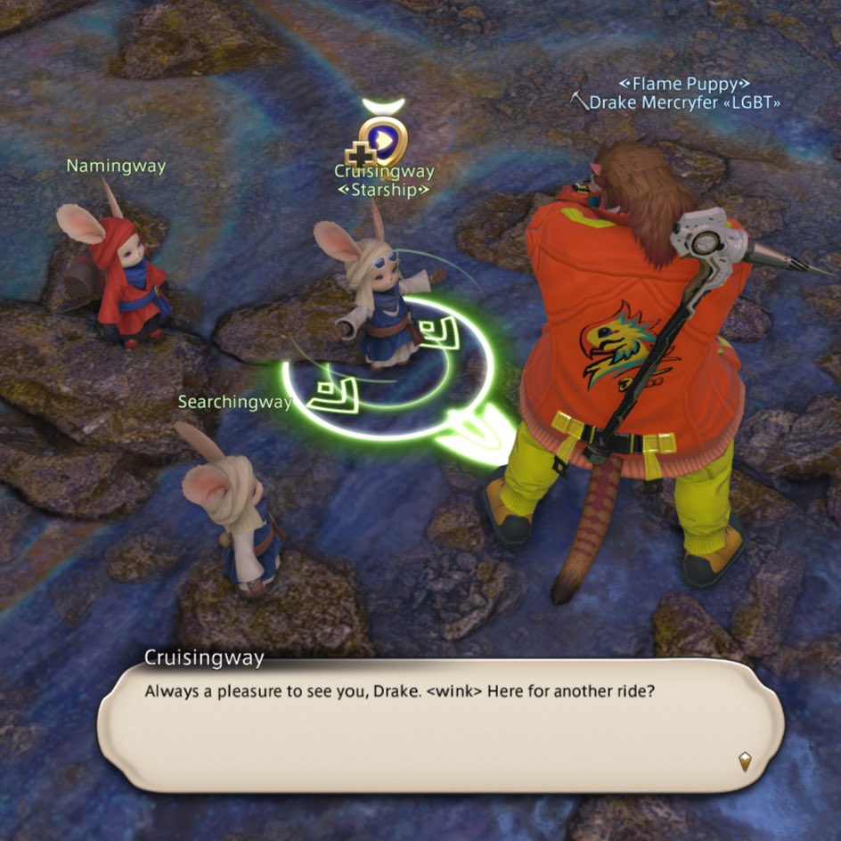 who in square enix let them make a horny bunny called cruisingway every time he gets me 🤣