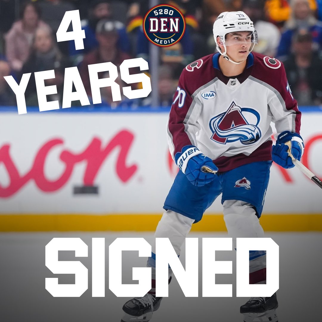 Sam Malinski has finally been extended! The young defenceman earns himself a four-year deal taking him to the end of 2030! #GoAvsGo