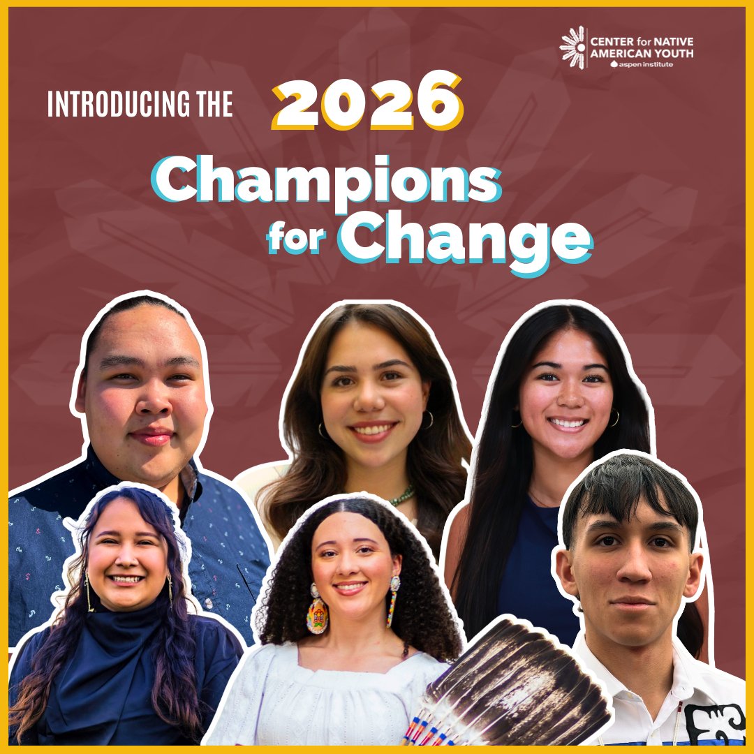 Center4Native's tweet image. Meet the 2026 Champions for Change – six remarkable youth leading impactful change within Indian Country &amp;amp; beyond: cnay.org/announcing-the…

We look forward to working with each of you this year &amp;amp; can't wait to see all the wonderful things you accomplish. Congratulations!
