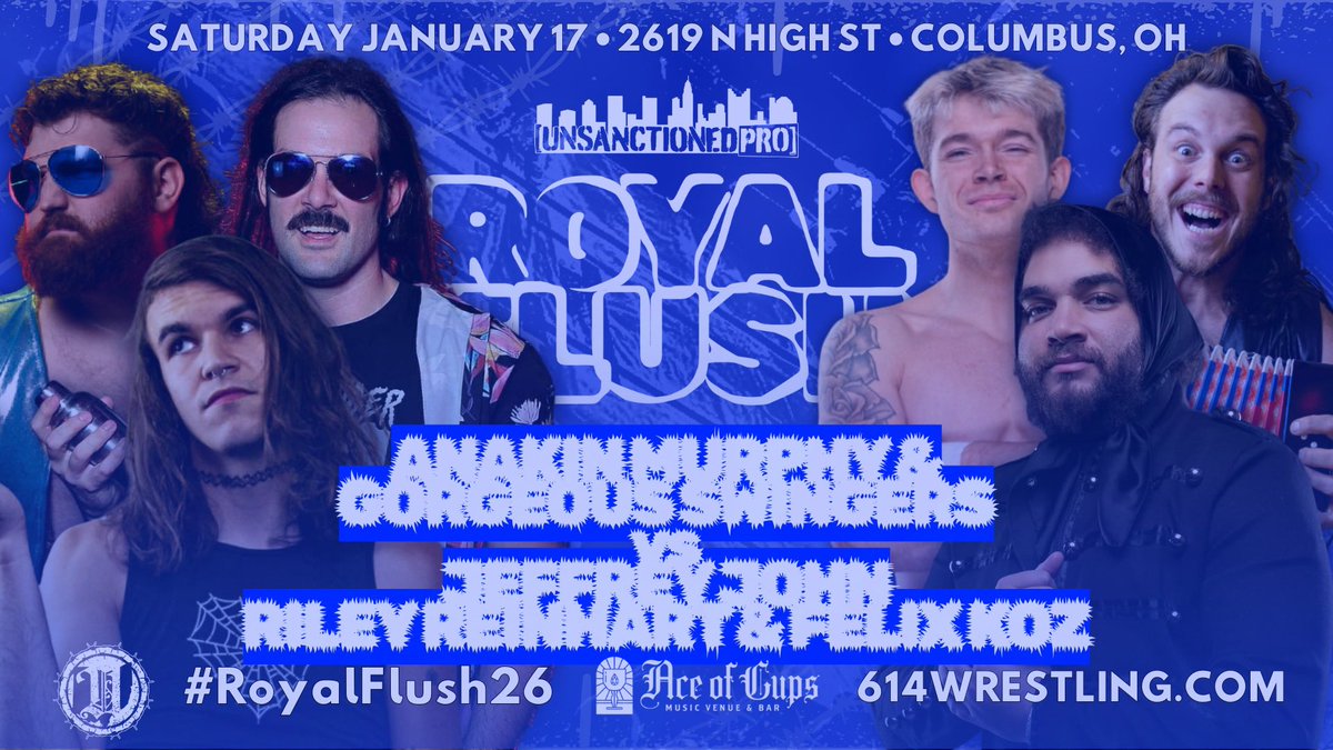 indiewrestling's tweet image. Tonight
8pm ET on IWTV.live

@UnsanctionedPro
#RoyalFlush26 

Jager Wood vs Koda Hernandez
Tag Team Grand Prix Qualifier: Tyler Voxx &amp;amp; Kenny Kalix vs Shimbashi &amp;amp; MJ Santana
Ron Bass Jr vs Shelby Wylder
Jeffrey John, Riley Reinhart &amp;amp; Felix Koz vs Anakin Murphy, The…