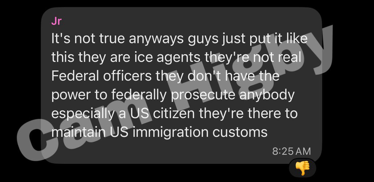 🚨💬 FULL PANIC: 

Signal network begins distributing an NBC link about <a href="/Kash_Patel/">Kash Patel</a> launching a federal investigation into Signal Gate. 

Another user in their legal advice chat claims that ICE are not “real federal agents” and can’t prosecute anyone. 

Federal agents don’t