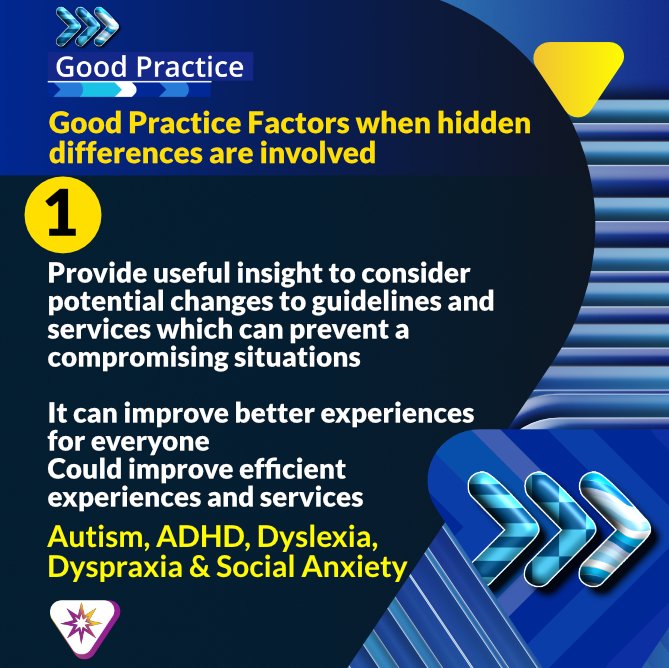 plusvalueuk's tweet photo. Some factors as a reminder to embrace and value a neurodivergent person with hidden differences as valued participants in communities, businesses and society 
https://t.co/bQJccjYfEP
#neurodiversity https://t.co/UEQnt77I19