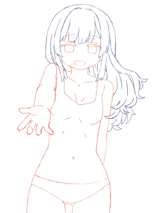 中身描いた 服描いたら9割消える