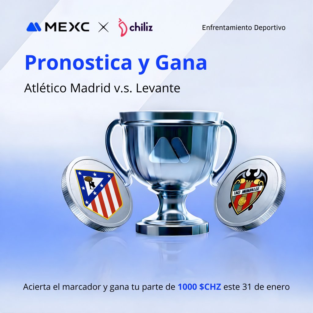 ⚽️ ¡PRONOSTICA Y GANA CON MEXC X CHILIZ (RONDA 4)! 🌶️

¿Quién dominará el marcador en el duelo Atlético de Madrid vs. Levante? ¡Acierta y llévate una parte de los 1,000 $CHZ! El premio se repartirá entre todos los ganadores. 💰

📝 PASOS PARA PARTICIPAR:
1️⃣ Sigue a <a href="/ChilizESP/">Chiliz ESP 🇪🇸</a> y
