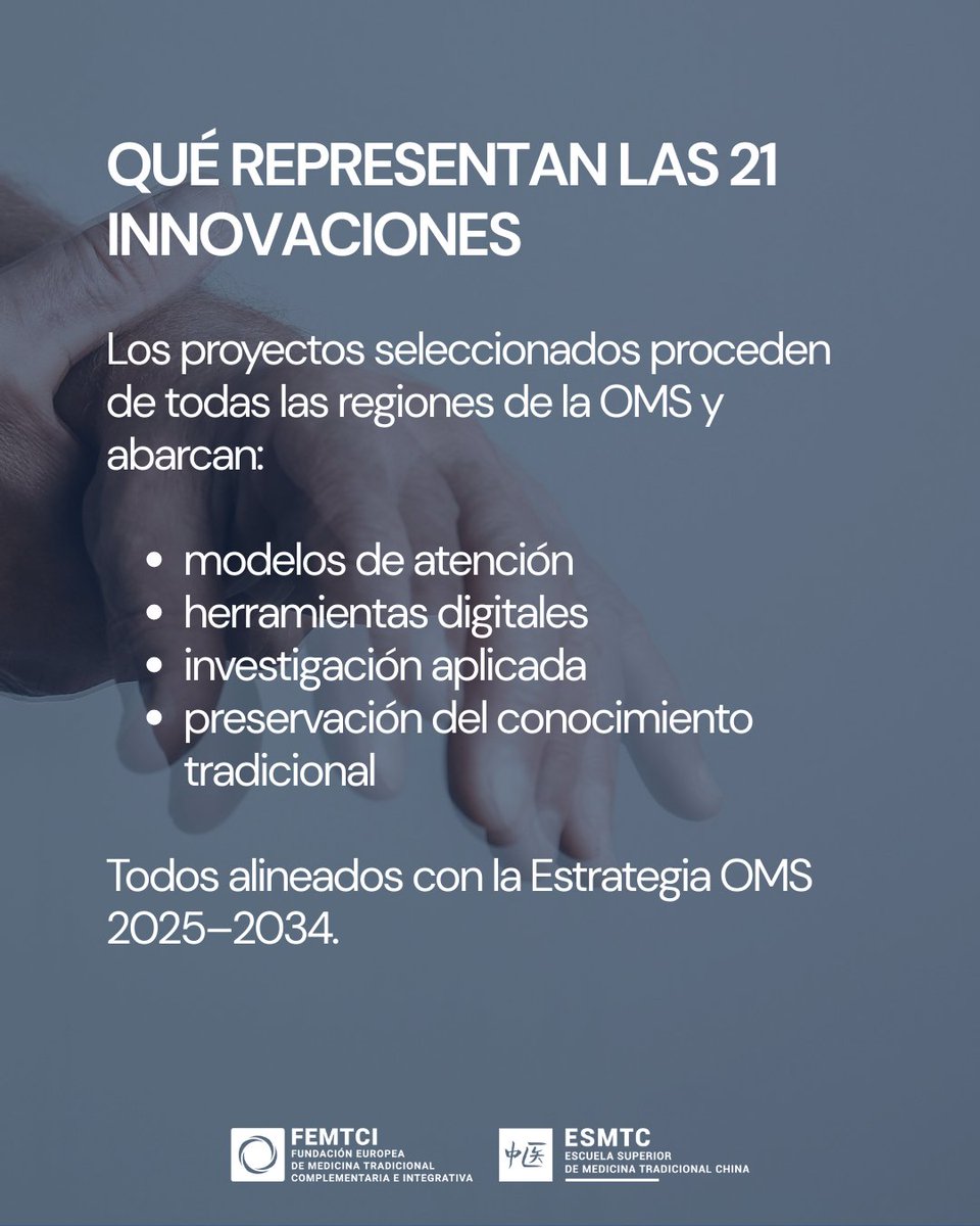 🌍 La OMS selecciona 21 innovaciones en salud y patrimonio para integrar la medicina tradicional en sistemas sanitarios.

¡Un paso hacia el futuro de la salud global!

Descubre más sobre estas iniciativas: bit.ly/4rlW1Ot

#OMS #MedicinaTradicional