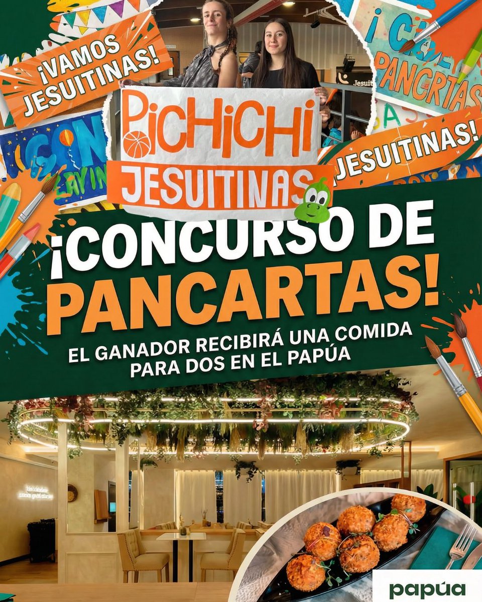 🏅𝐂𝐎𝐍𝐂𝐔𝐑𝐒𝐎 𝐃𝐄 𝐏𝐀𝐍𝐂𝐀𝐑𝐓𝐀𝐒 🧡

🏀 Este viernes, durante el descanso del partido de la Copa Colegial de nuestro equipo, elegiremos las 4️⃣ mejores pancartas que tendrán premio asegurado😍
