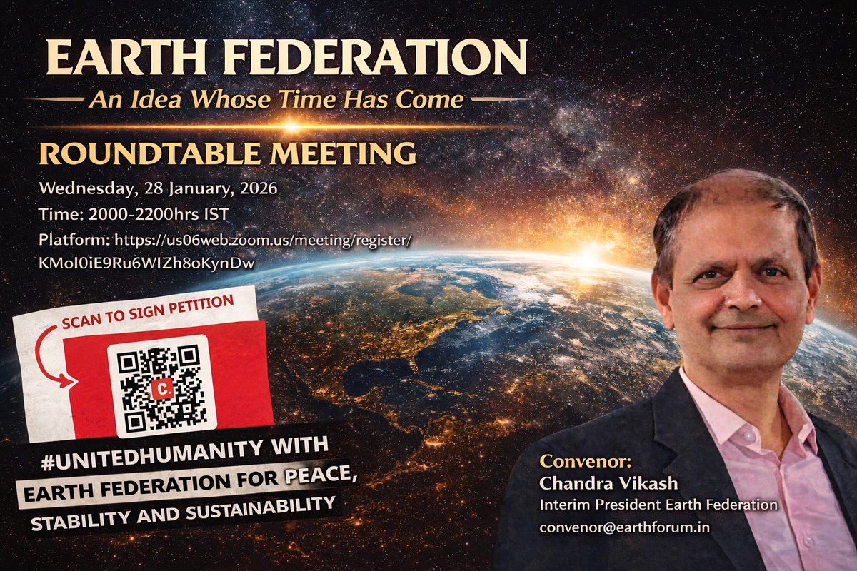 GSansad's tweet photo. #UnitedHumanity with Earth Federation for Peace, Stability and Sustainability - Sign the Petition! https://t.co/ndXbn9Jk3U #earthfederation #GlobalHarmony #PeaceWithJustice #stability #sustainability https://t.co/oV4YrcJHXF