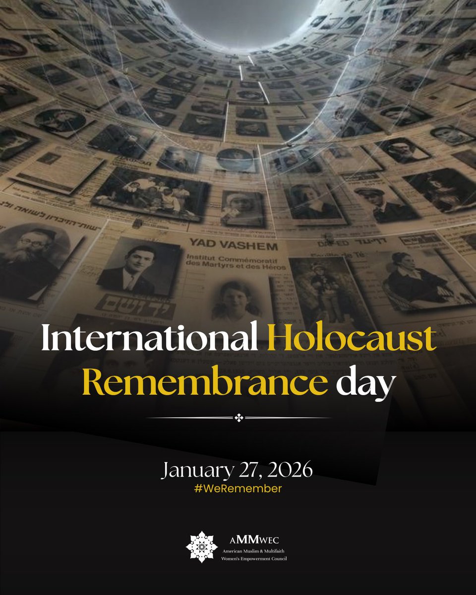 ammwecofficial's tweet image. We remember the victims, honor the survivors, and recommit ourselves to confronting antisemitism and all hatred together, as one human family. #HolocaustRemembrance #standwithjews #ammwec @anilaali