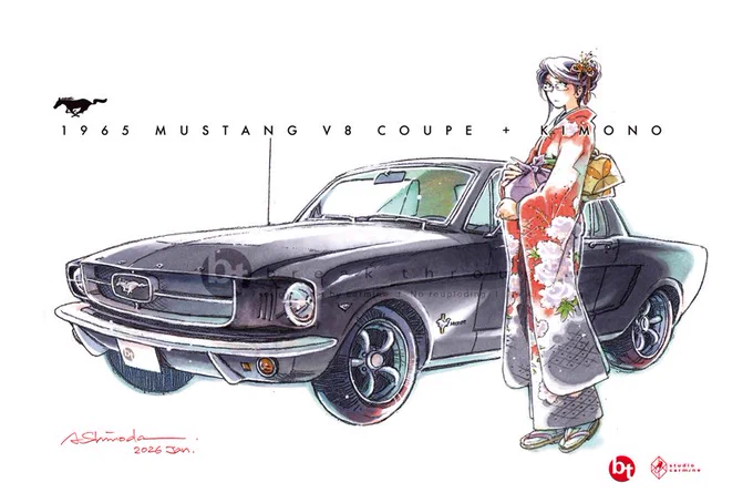 【寒中お見舞い申し上げます】 という訳で、馬と美女を描きましたw お年賀くださった方々には、ぼちぼちお手元に届く頃かと☆ 遅ればせながら改めまして 本年もどうぞ宜しくお願いいたします #コピック #日下くんそれセクハラです