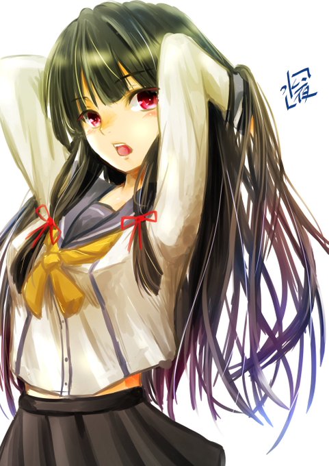 #魅力のある黒を見せてください見た人全員強制
黒のイメージがある磯風さん 