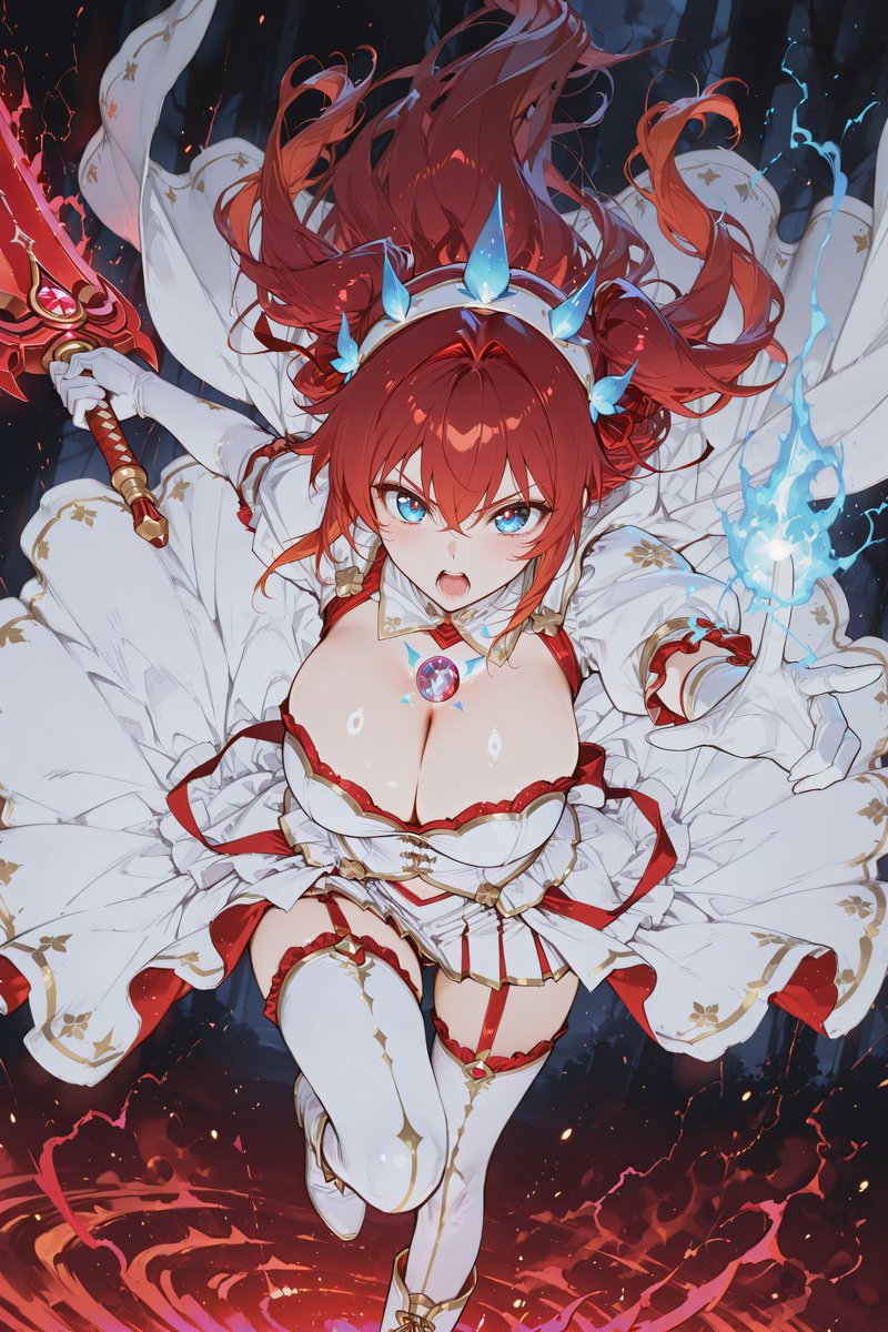 本日の魔法少女(武闘派）  
SFW illustration