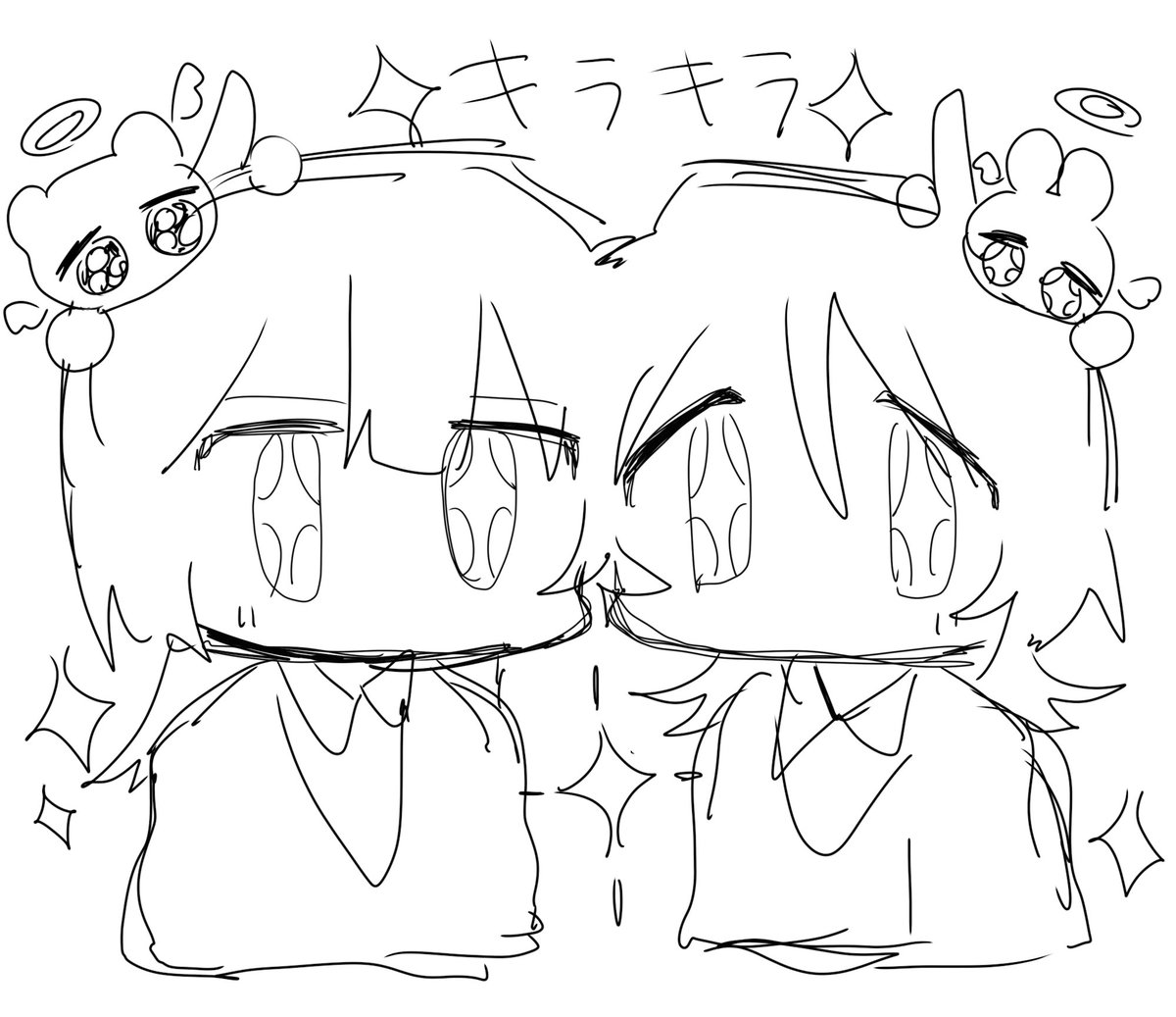 友達と使うLINEスタンプ描いてるけど可愛いから見て