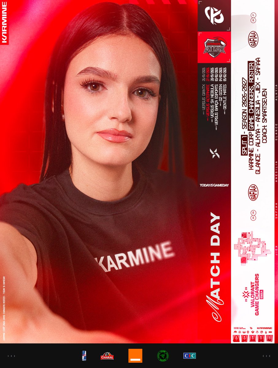 KarmineCorp's tweet image. 🔴 VCT GC EMEA Stage 1 - Day 2 

Après un bon début hier soir, on enchaîne sur notre 2e match contre Alternate Attax ! #KCORP 

🆚 @ATNattax 
🕔 17h
📺 twitch.tv/valorant_emea2
📺 twitch.tv/kitty_r6