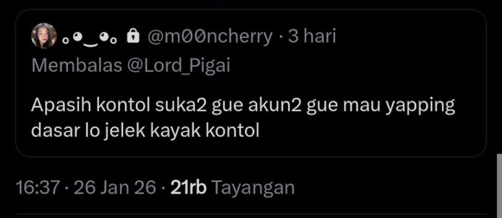tambuk03's tweet image. dengar ya KONTOL @m00ncherry 

Kalo emang mau minta maaf, BUKA DULU GEMBOK PRIVATE AKUN KAU ITU

KALO KAU TETAP PRIVATE YA SAMA AJA BOHONG KARENA YANG POSITIF KOMEN YA FOLLOWER KAU AJA

YANG ADIL DONG

KAU HINA ORANG TERANG TERANGAN
TAPI PAS KICEP SEMBUNYI DALAM TEMPURUNG

KONTOL