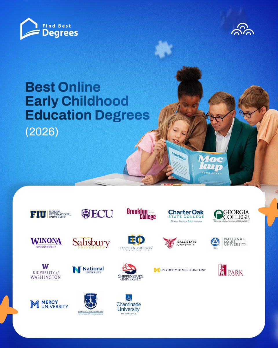 DegreesBest's tweet photo. The 2026 rankings for future educators have dropped!

Explore best programs at FindBestDegrees - FBD: https://t.co/O09brU3obA

#fbdrankings #fbd #findbestdegrees #EarlyChildhoodEducation #OnlineLearning #FutureEducators #fbdCharterOak https://t.co/vvITYYAATc