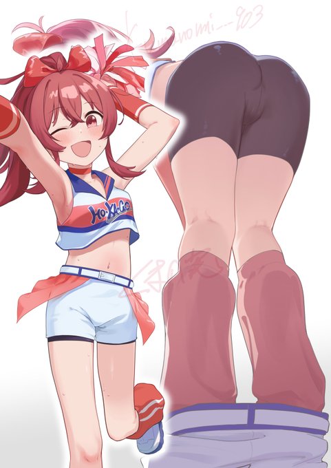 かほのチアなやつでおしりです (1/2)