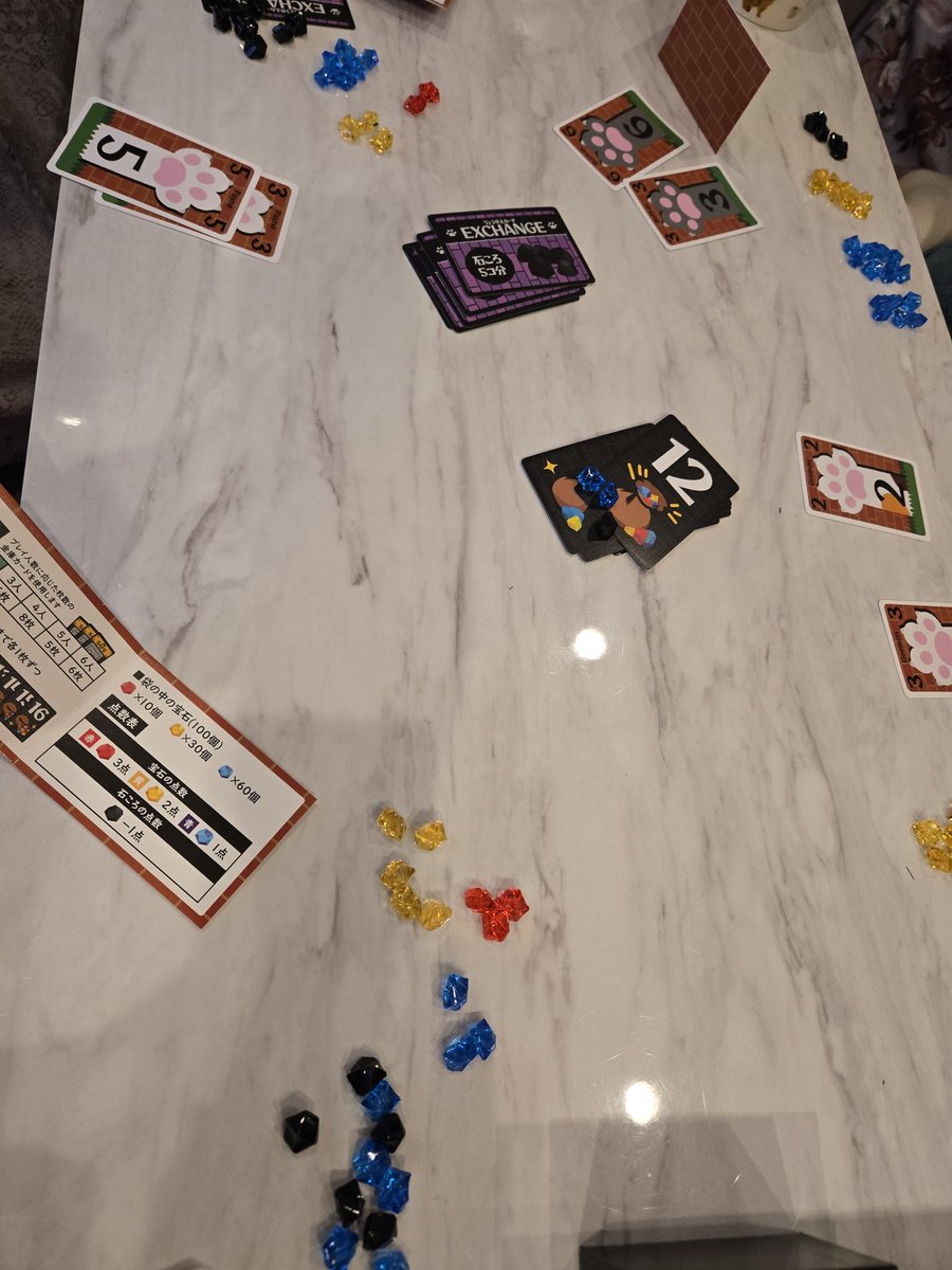 sslab_games's tweet photo. 先週末は友人に協力してもらい、新作ゲームのテストプレイを実施しました！(写真は非公開)
『カタン』や『ぬすっとキャット』でも遊びました！

コ���ポーネントがたくさんあるボドゲってテンション上がりますね(単純) https://t.co/8GklKXHALd