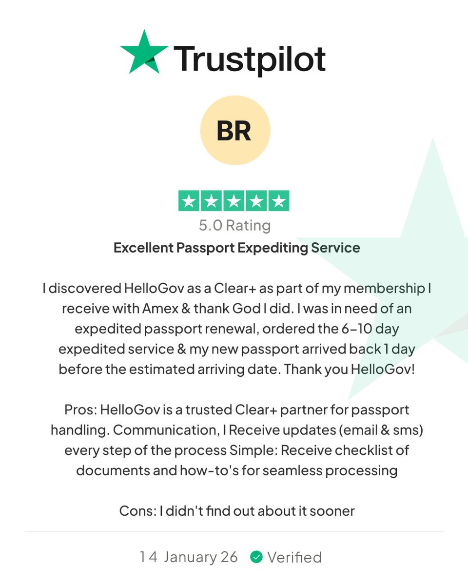 hellogovai's tweet image. Real people. Real results.
See what they’re saying 👇
📘 hellogov.ai 
#passporttok #HelloGov #CustomerLove #2026ready