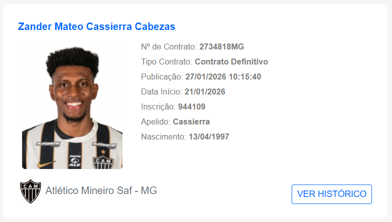 BIDOU!

Cassierra já está regularizado no BID e está liberado para poder fazer sua estreia com a camisa do Galo.
