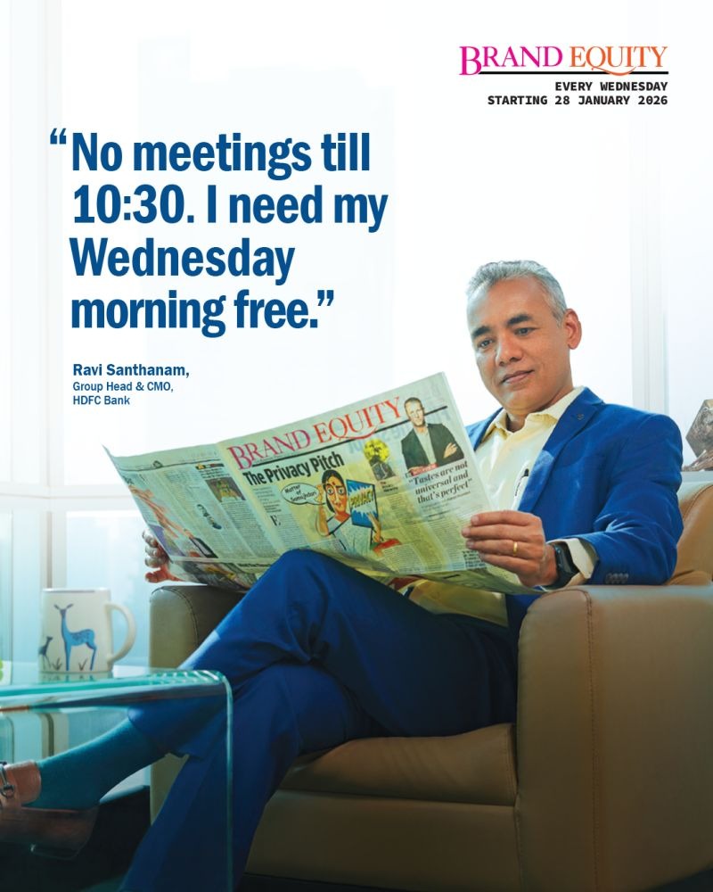 There’s a very good reason why Ravi Santhanam isn't taking meetings on Wednesday mornings anymore.

Brand Equity is back- bolder, sharper, and reimagined for a new era of marketing.

Out starting tomorrow with The Economic Times.