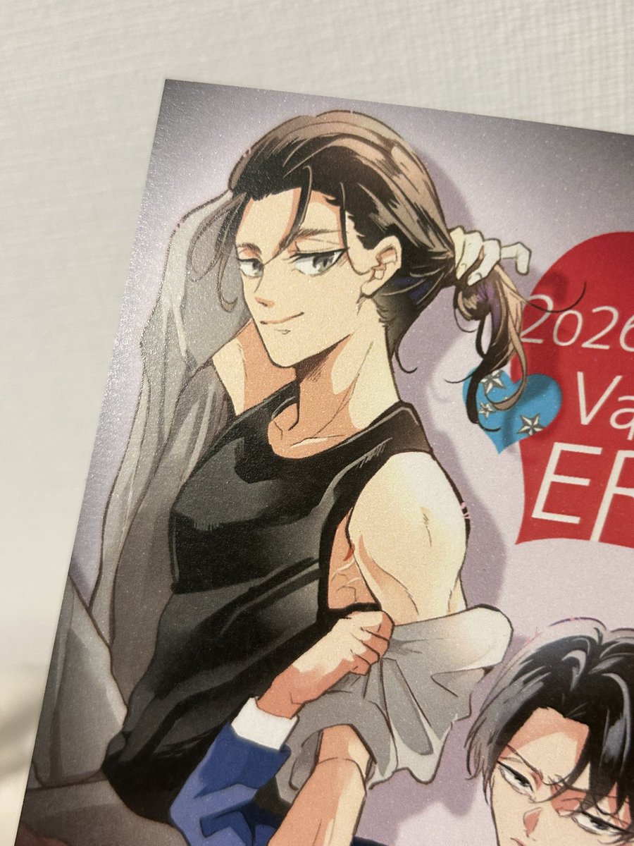 Linight17's tweet image. 2026/02/01【VALENTINE ROSE FES 2026 】
『人類最強ダーリン！！』
西2 ヒ16aにて、スペースいただきました。
今回は新刊ありません💦
バレンタイン企画のポストカード参加させていただきました🙇‍♀️
少しラメが入っていて可愛いです💖
こちらだけでももらってください🥳❤️