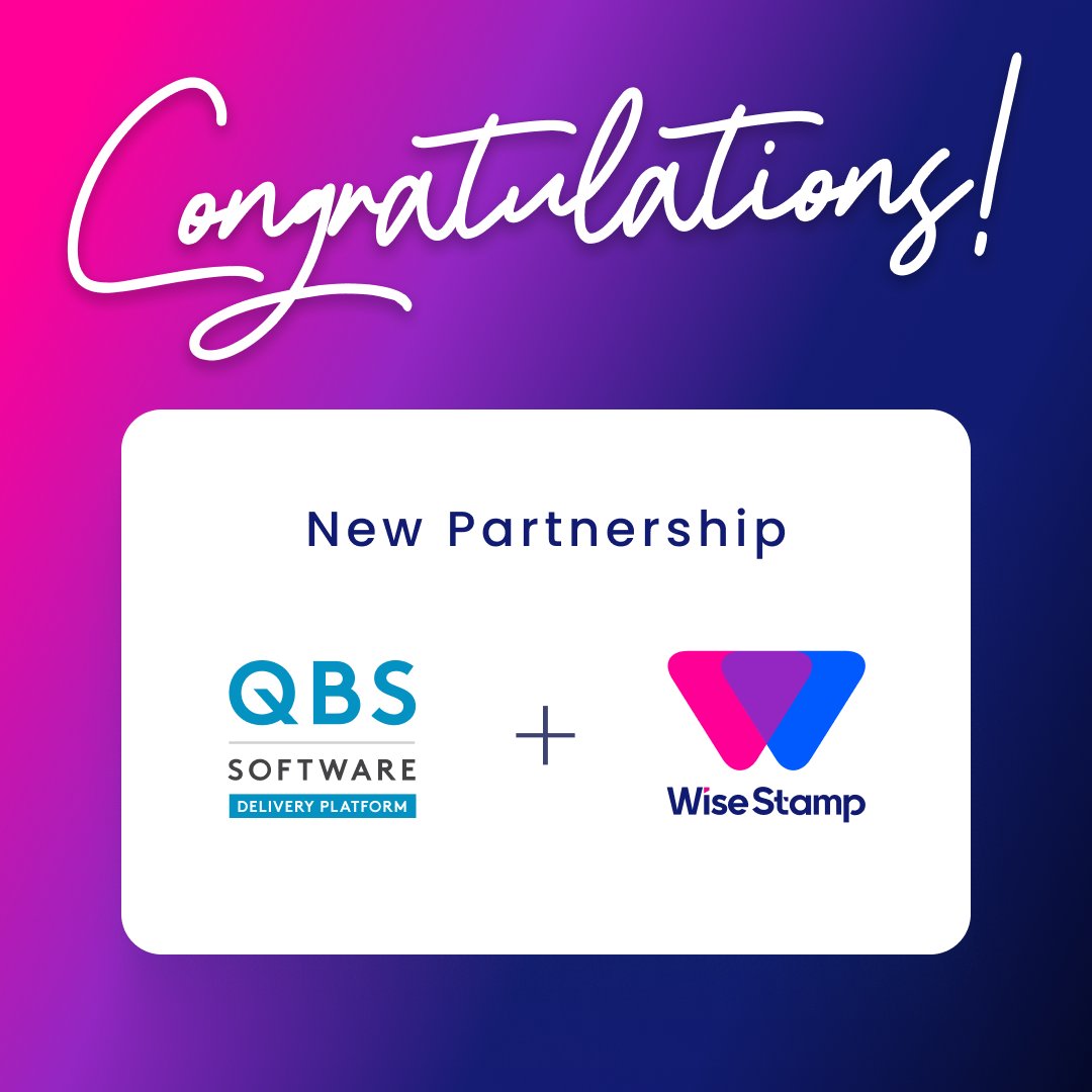 🤝 We’re thrilled to announce our partnership with <a href="/QBSSoftware/">QBS Software</a>!

QBS helps thousands of IT resellers and MSPs deliver trusted software solutions across Europe. Now they’re bringing WiseStamp’s enterprise-grade email signature management platform to even more businesses
