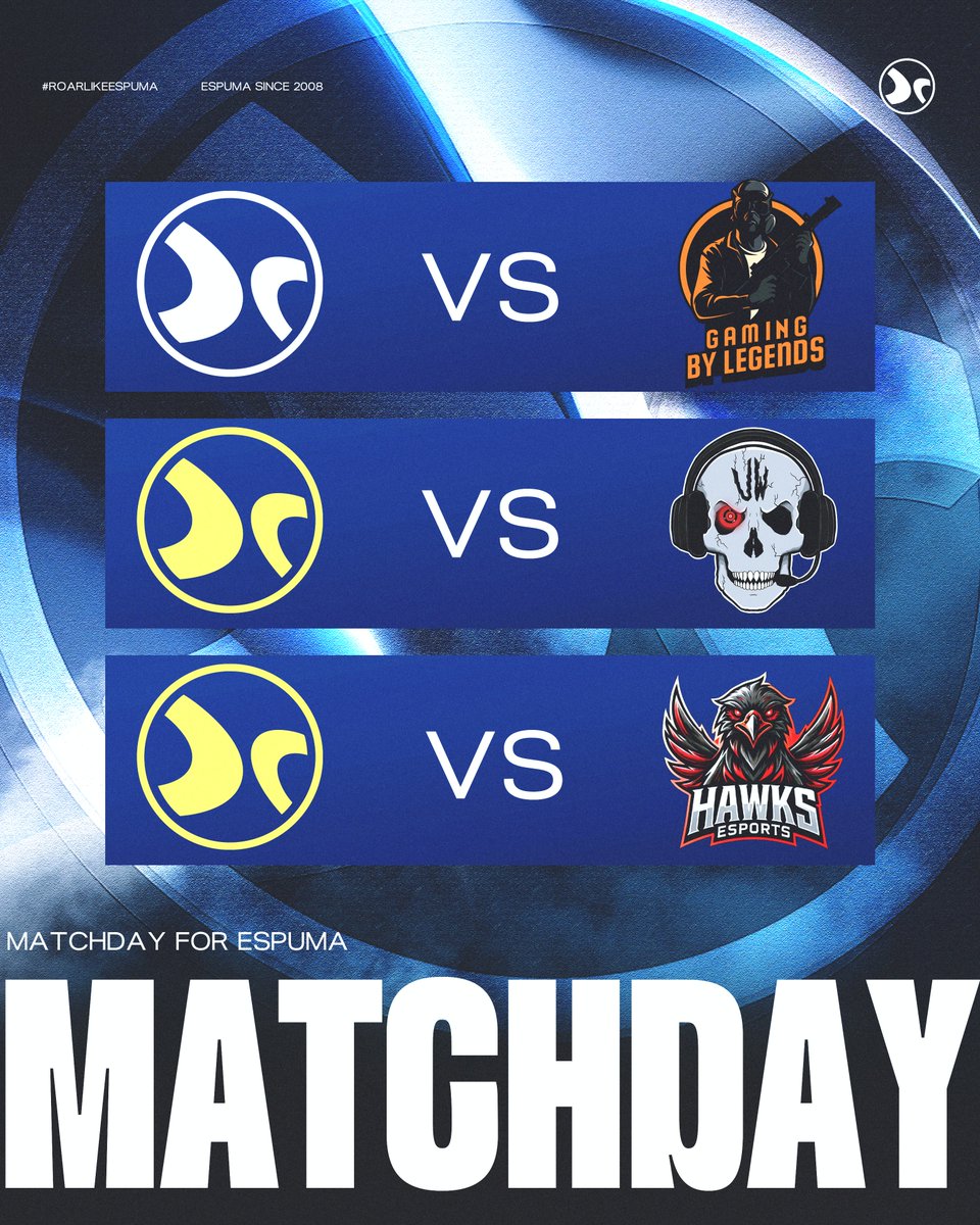 En ny uge bliver skudt igang med 3 fede kampe her til aften! 💙

Main🆚 <a href="/UnsignedOrg/">Unsigned Organization</a> Whiffers
🕑: 18.00  
📺: twitch.tv/mesterlundtv 
-
Main🆚HAWKS ESPORTS 
🕑: 19.00 
-
ACD 🆚Gaming By Legends - Flux 
🕑19.00 

GL HF til alle holdene! 🌟 
#RoarLikeEspuma