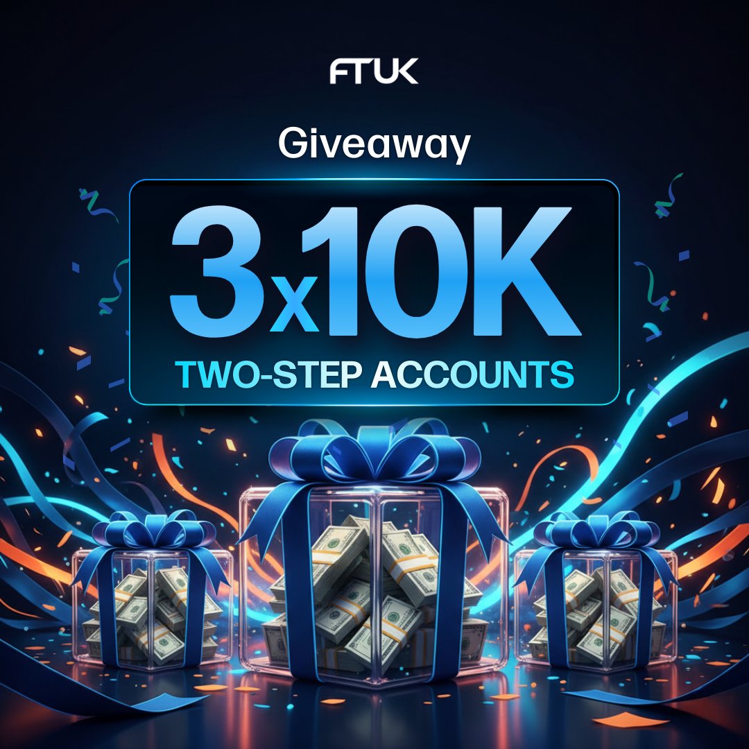 Ftuk_com's tweet image. 💰 BIG GIVEAWAY : 3 x $10K Accounts 💰

Ready to level up your trading journey? 

How to Enter: 

1️⃣ Follow @Ftuk_com , Like &amp;amp; RT 🔄 
2️⃣ Tag 5 fellow traders below 👥 
3️⃣ Join our Discord: discord.com/invite/PbXn4SY… 

⚠️ Note: All steps must be completed to qualify!

🎉 Winners…