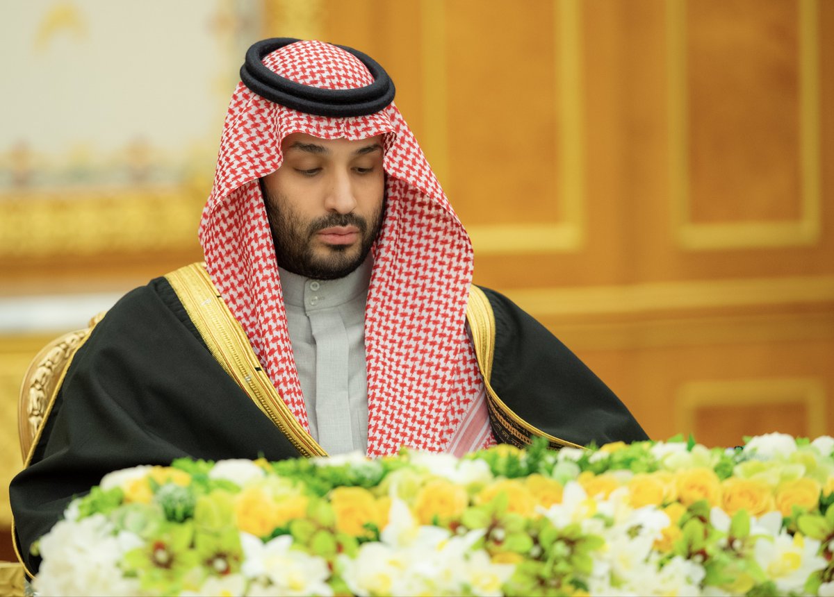 Bandaralgaloud's tweet image. سمو سيدي #ولي_العهد يرأس جلسة #مجلس_الوزراء في الرياض.