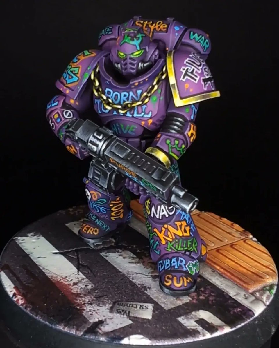 Warzone_Studio's tweet image. Hive City street justice by impressive @the_elder_medium

You've come to the wrong neighborhood, filthy heretic."

#WarzoneStudio #minipainting #hiphop #graffiti #spacemarines #urbanart