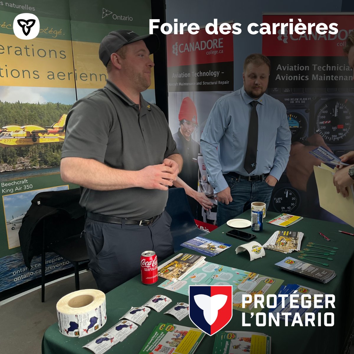 Venez jaser avec nous au sujet d’opportunités d’#emploi en tant que #GardeFeu pour 2026, lors de la #foiredescarrières de <a href="/CanadoreCollege/">Canadore College</a> aujourd'hui! Obtenez aussi des infos au sujet des carrières en aviation. #NorthBay #DevenezGardeFeu
#NousSommesLeMRN

Ontario.ca/GardeFeu