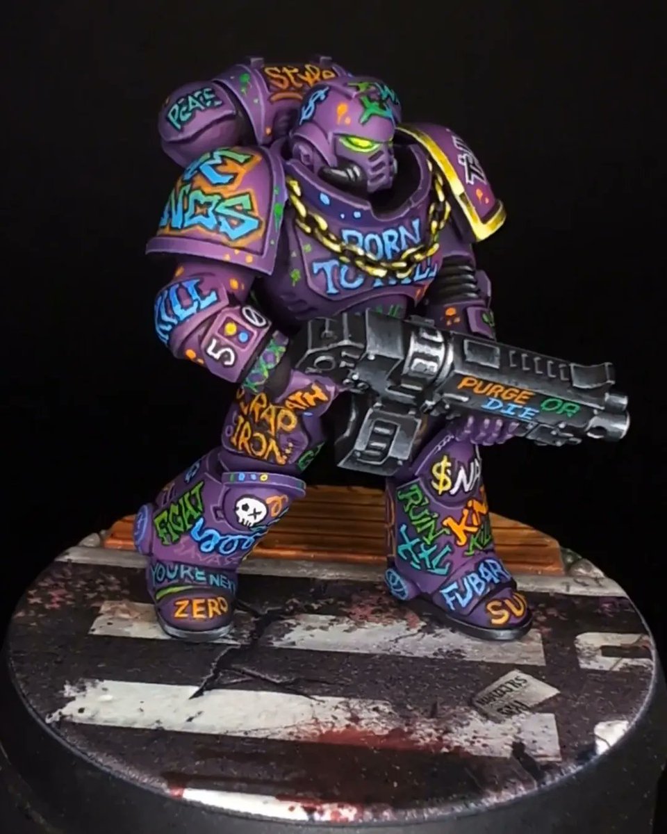 Warzone_Studio's tweet image. Hive City street justice by impressive @the_elder_medium

You've come to the wrong neighborhood, filthy heretic."

#WarzoneStudio #minipainting #hiphop #graffiti #spacemarines #urbanart