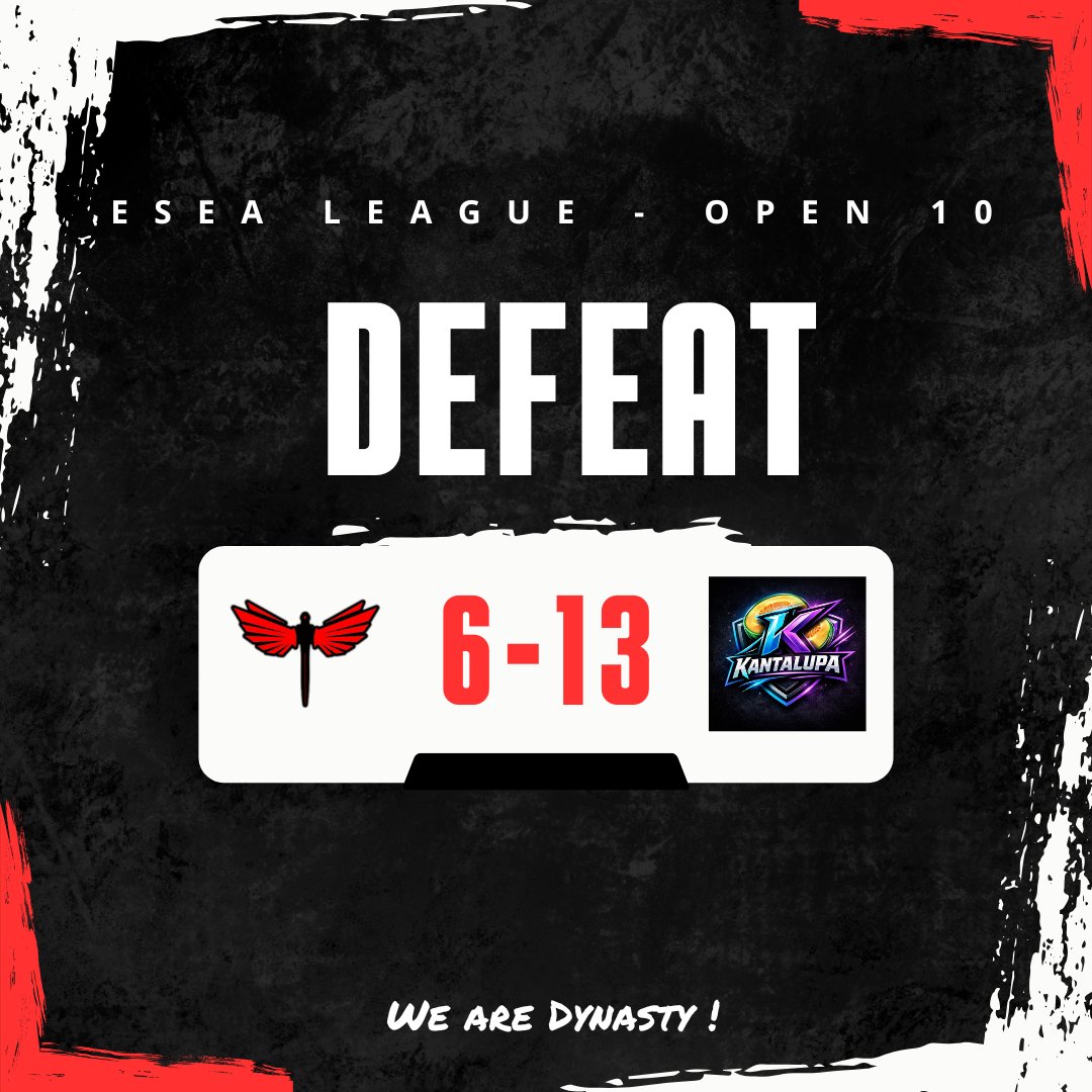 Un début de semaine compliqué...
#DYNWIN #WeAreDynasty #ESEA #CS2