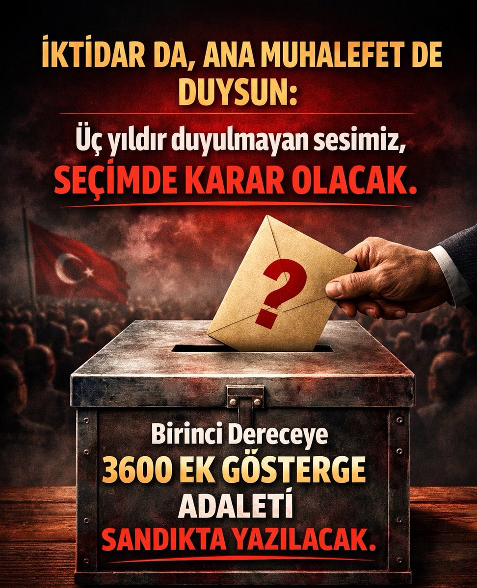Biz #BirinciDereceye3600 ek gösterge hesabı seçime kalmasın dedikçe siz duymazdan görmezden geldiniz. Artık biz duymuyoruz sizi.
<a href="/RTErdogan/">Recep Tayyip Erdoğan</a> <a href="/memetsimsek/">Mehmet Simsek</a> <a href="/isikhanvedat/">Prof. Dr. Vedat Işıkhan</a> <a href="/avabdullahguler/">Abdullah Güler</a> <a href="/abdulhamitgul/">Abdulhamit Gül</a> <a href="/AvOzlemZengin/">Av. Özlem Zengin 🇹🇷</a> <a href="/akbasogluemin/">Av. M.Emin AKBAŞOĞLU 🇹🇷</a> <a href="/tcbestepe/">T.C. Cumhurbaşkanlığı</a> <a href="/iletisim/">T.C. İletişim Başkanlığı</a> <a href="/mehmedmus/">Dr. Mehmet Muş</a>  <a href="/acarfaruka/">Faruk Acar</a>