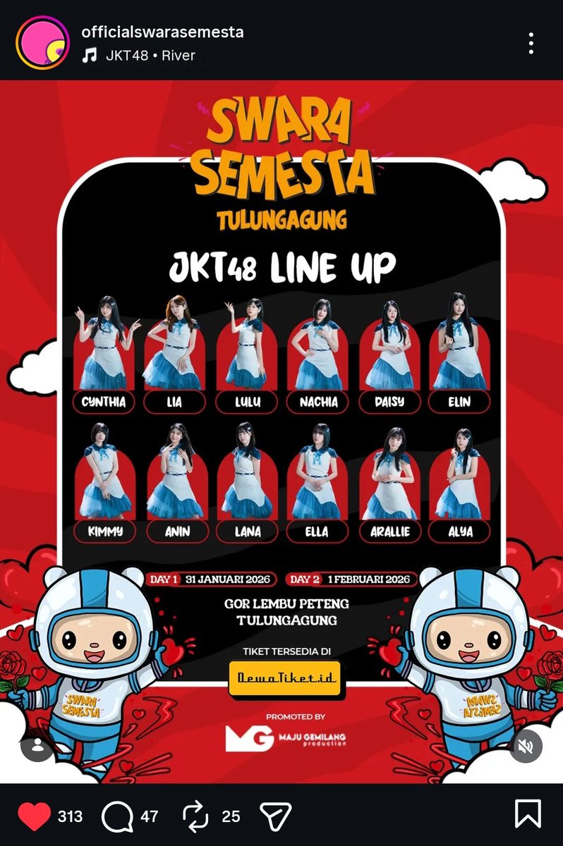 Yeyyy line up udah keluar nihh, sudah saatnya🔥