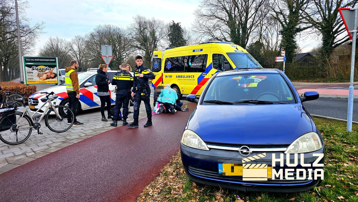 Fietsster gewond na aanrijding in Nunspeet