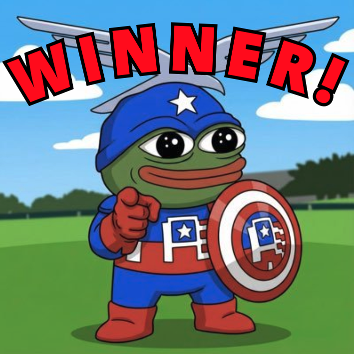 WINNER WINNER CHICKEN DINNER!

The winner of the $10K prize for highest market cap on AmericaFun is <a href="/UnclePepUSA/">Uncle Pep</a> !🇺🇸🦅

The rules were simple:
> Launch coin on AmericaFun
> Achieve highest marketcap
> Win $10,000 💰