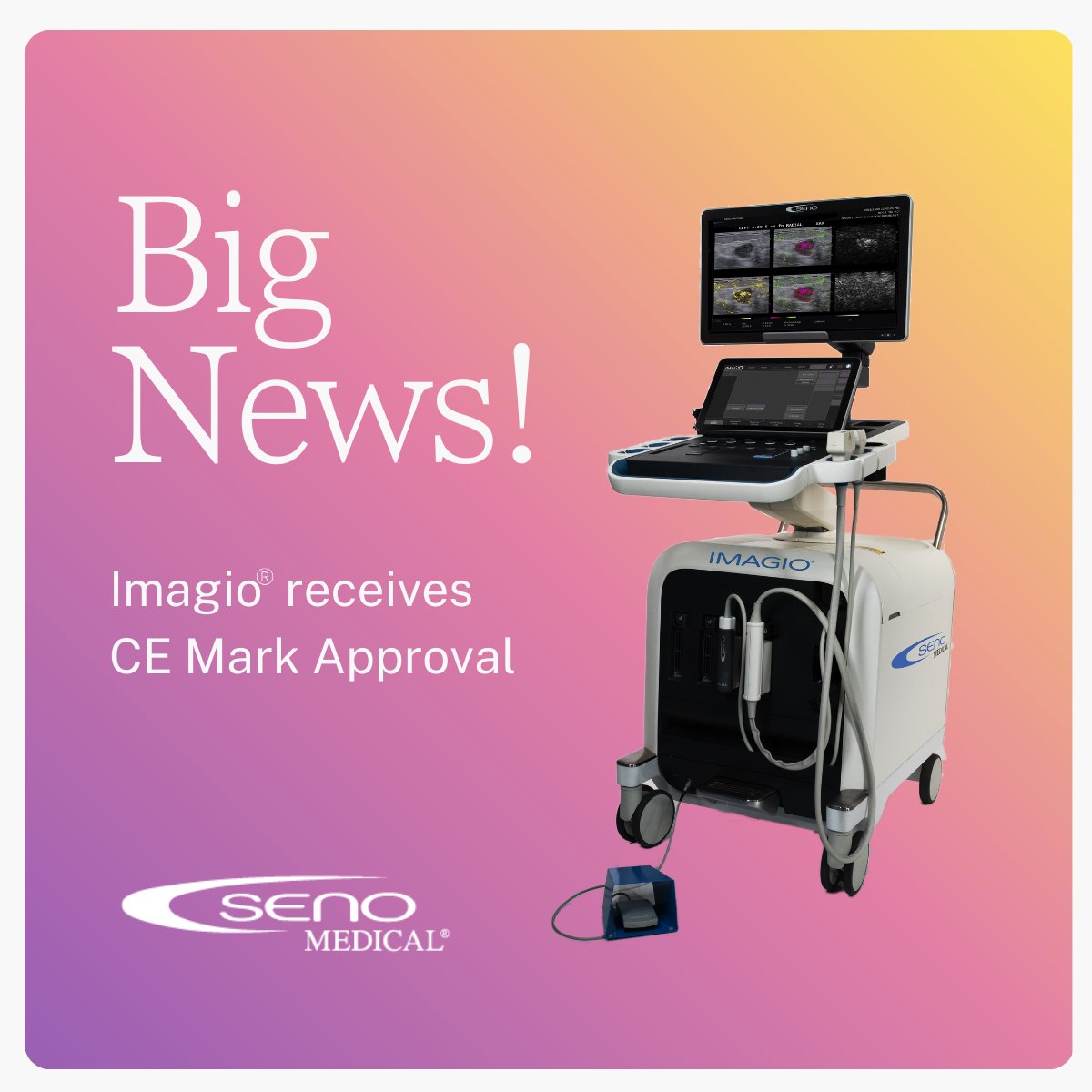 Seno Medical has received CE Mark approval under the MDR for the Imagio® Imaging System. This milestone brings the proven benefits of Imagio® to the EU and beyond—empowering breast imagers with greater confidence in breast cancer diagnostics.

#Imagio #breastcancer #optoacoustics